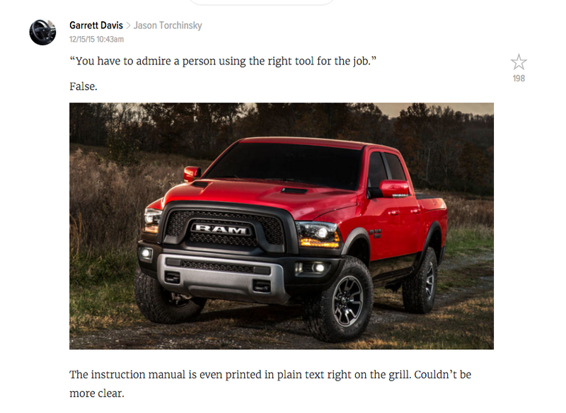 Illustration for article titled Comment Of The Day: It Says Ram For A Damn Reason Edition